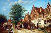 unknow artist European city landscape, street landsacpe, construction, frontstore, building and architecture. 175 oil painting picture wholesale